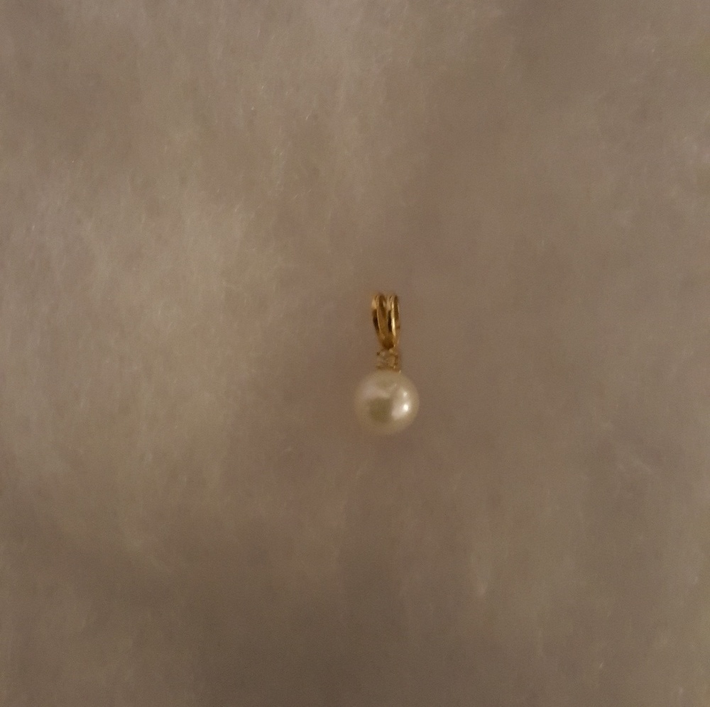 Diamond and 14 karat with pearl